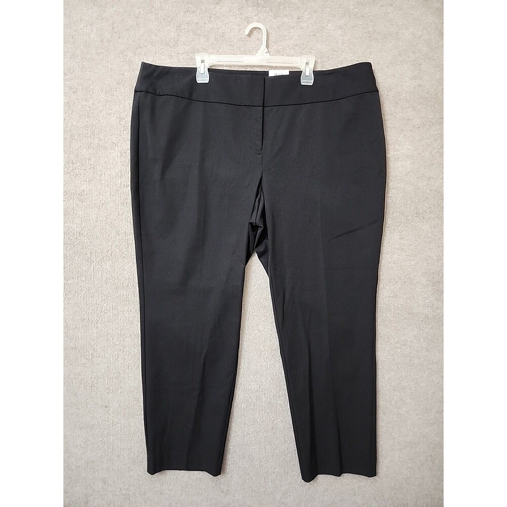 Alfani Tummy-Control Slim Dress Pants Womens 24W Petite Black Stretch Career NEW